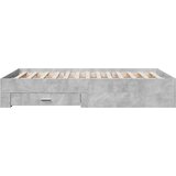  Okvir kreveta s ladicama siva boja betona 135x190 cm drveni | Eponuda.com