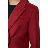 Trendyol Burgundy Cashmere Fitted Blazer Jacket | Shoptok.si
