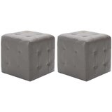 vidaXL Nočne omarice 2 kosa umetno usnje 30x30x30 cm sive | Shoptok.si