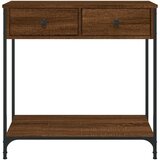  Konzolni stol smeđa boja hrasta 75x34 5x75 cm konstruirano drvo | shoptok.hr