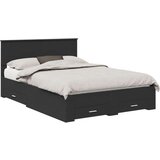  Konstrukcija postelje Črna 135 x 190 cm Konstruiran les, (5000103566) | Shoptok.si