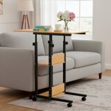 Mobilni stol 73-85 x 40 x 80 cm svijetlosmeđa, crna | shoptok.hr