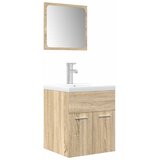  3-dijelni set kupaonskog namještaja boja hrasta sonome drveni Smeđa 41 x 38.5 x 46 cm | shoptok.hr