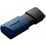 Kingston USB disk 64GB DT Exodia M, 3.2 Gen1, črno moder, drsni priključek DTXM/64GB Cene