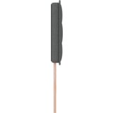vidaXL LED postelja Linije dizajn Temno siva 90 cm Tkanina | Shoptok.si