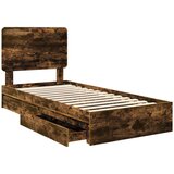 Okvir za krevet s ladicama Dimljeni hrast 90 x 200 cm | shoptok.hr