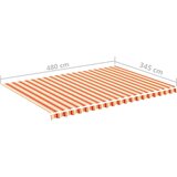 vidaXL Nadomestno blago za tendo rumeno in oranžno 5x3,5 m, (20728829) | Shoptok.si