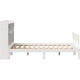  Krevet s regalom z knjige bez madraca bijeli 135x190cm borovina | shoptok.hr