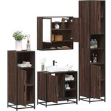 vidaXL 4-dijelni set kupaonskog namještaja boja smeđeg hrasta drveni | shoptok.hr
