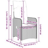 3-dijelni vrtni bistro set od poliratana s jastucima crni | shoptok.hr