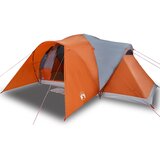  Kupolasti obiteljski šator 6 osoba sivo-narančasti vodootporni Siva 494 x 370 x 190 cm | Shoptok.si