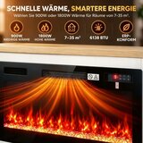  Električni kamin s grijačem 12 boja plamena TV ormarić s kaminom za televizore do 55 inča 114 cm bijela | shoptok.hr