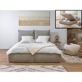 Bobochic Paris Bež tapecirani bračni krevet s prostorom za odlaganje s podnicom 180x200 cm Garance – | shoptok.hr