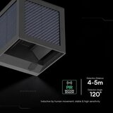  LED solarno zidno svetlo sa senzorom, LED/9W/3,7V, 3000/4000/6000K, IP65, 2600mAh, crna | Eponuda.com