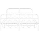  Metalni okvir kreveta uzglavlje i podnožje bijeli 140 x 190 cm | shoptok.hr