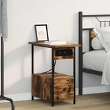  Noćni ormar Dimljeni hrast 60 x 30 x 61 cm Konstruirano drvo | shoptok.hr