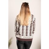 Fenzy Pulover S Pepita Uzorkom Sanga, Smeđe-Bež | shoptok.hr
