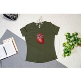  srce - strukirana majica maslinasta | Eponuda.com