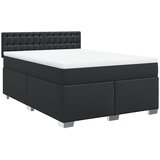  The Living Store Box spring postelja z vzmetnico črn 160x200 cm umetno usnje - Box Spring Postelja, (21496868) | Shoptok.si