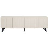 WOOOD Kremno bela TV omarica iz masivnega bora 181x56 cm Miller – Cene
