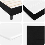  Posteljni okvir z vzmetnico Črna 100x200 cm Tkanina, (22052756) | Shoptok.si