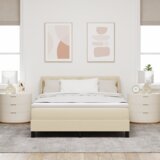  Postelja boxspring z vzmetnico z vzmetnico krema 160 x 200 cm, (5000127443) Slike