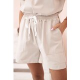 Kesi Włoski Women's punto set with short sleeves and shorts beige | shoptok.hr