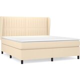  Krevet s oprugama i madracem krem 180x200 cm od tkanine | shoptok.hr