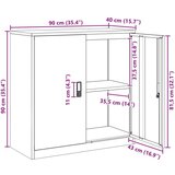 Ormarić za pohranu s pohranom Antracit 90 x 40 x 90 cm | shoptok.hr