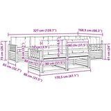  Set vanjskih sofa 7 kom. Bijela i krem Poliester Smeđa 327 x 168,5 x 73 cm | Shoptok.si
