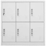 vidaXL Omara s ključavnico svetlo siva 90x45x92,5 cm jeklo | Shoptok.si