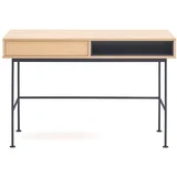 Pisalna miza z mizno ploščo v hrastovem dekorju 60x120 cm Yoko –