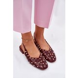 Boto Embellished Ballet Flats On Flat Heel Burgundy Nilarisela | shoptok.hr