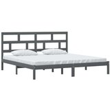  Posteljni okvir siv iz borovine 200x200 cm, (20646295) | Shoptok.si