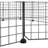 vidaXL Kavez za ljubimce s 12 panela i vratima crni 35 x 35 cm čelični | shoptok.hr