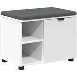  Klupa za hodnik s jastukom Jednobojno Bijelo 60 x 38 x 46 cm | shoptok.hr