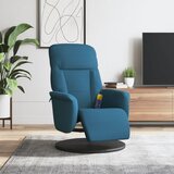 vidaXL masažni naslanjač z oporo za noge moder žamet | Shoptok.si