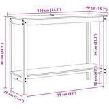  Konzolna stolica Vosak Smeđa 110 x 40 x 80 cm Masivna borovina | shoptok.hr