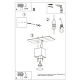  Stropna svetilka QUAD 1 antracit, (21348062) | Shoptok.si