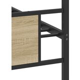 vidaXL Posteljni okvir brez vzmetnice hrast 90x200 cm inženirski les | Shoptok.si