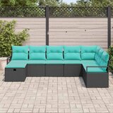  Set sofe 8 kom. Crna poliratan 287 x 177 x 85 cm | shoptok.hr