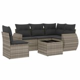  6-dijelni set vrtnih sofa od poliratana s jastucima svjetlosivi | shoptok.hr