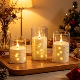 DA BY LED komplet 3 sveč s svetlobno verigo in daljincem | Shoptok.si