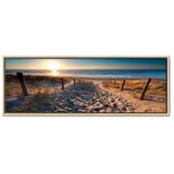  Slika - Sunset Path 150x50 U prirodnom drvenom okviru | shoptok.hr