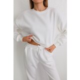 BİKELİFE Women's White Oversize Crop Sweatshirt | Shoptok.si