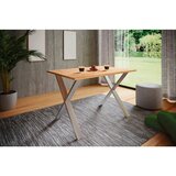 MID.YOU Jedilna Miza Xona, Barva Hrasta, Srebrna, 80x50cm | Shoptok.si