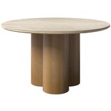 Bessagi Home Jedilna Miza Kiano, Naravne Barve, Porcelan, Ø 130cm | Shoptok.si
