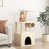 vidaXL Mačje drevo s praskalniki iz sisala krem 109,5 cm | Shoptok.si