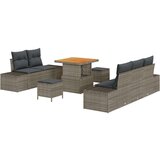  Vrtna sedežna garnitura z blazino 8 pcs Siva Poly ratan, (5000134728) | Shoptok.si