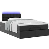 vidaXL otomanski okvir kreveta s madracem crni 120x190cm umjetna koža | shoptok.hr
